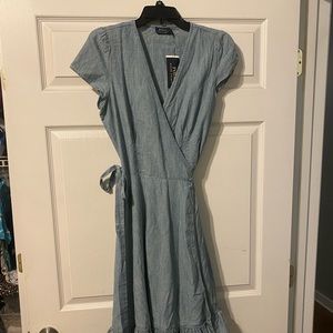 Denim Ralph Lauren Wrap Dress Size 4 New With Tags